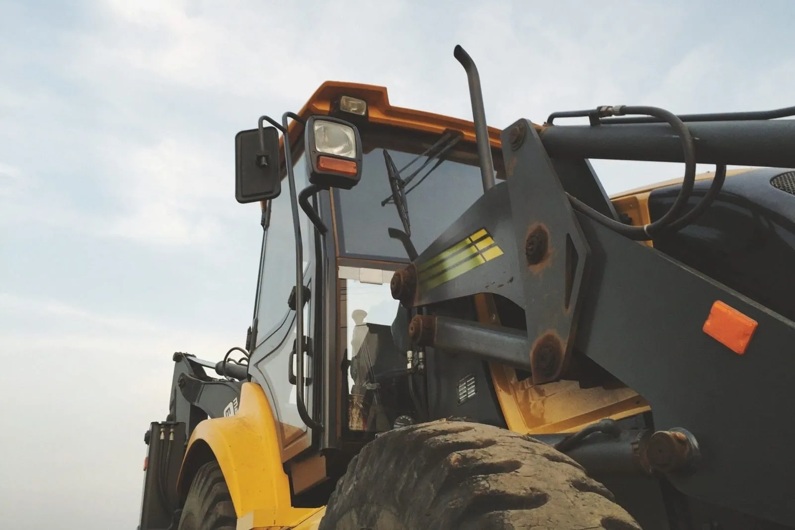 Backhoe on a work site